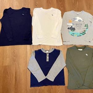 Hanna Andersson/Tommy Bahama/Abercrombie kids long sleeve shirt bundle